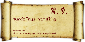Murányi Virág névjegykártya